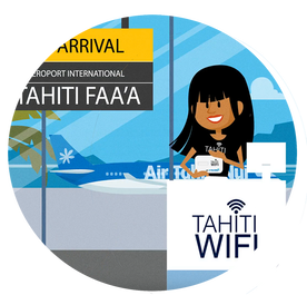 Récupérez votre boitier à notre agence aéroport de Tahiti Faa'a : 7j/7 de 5h à 0h